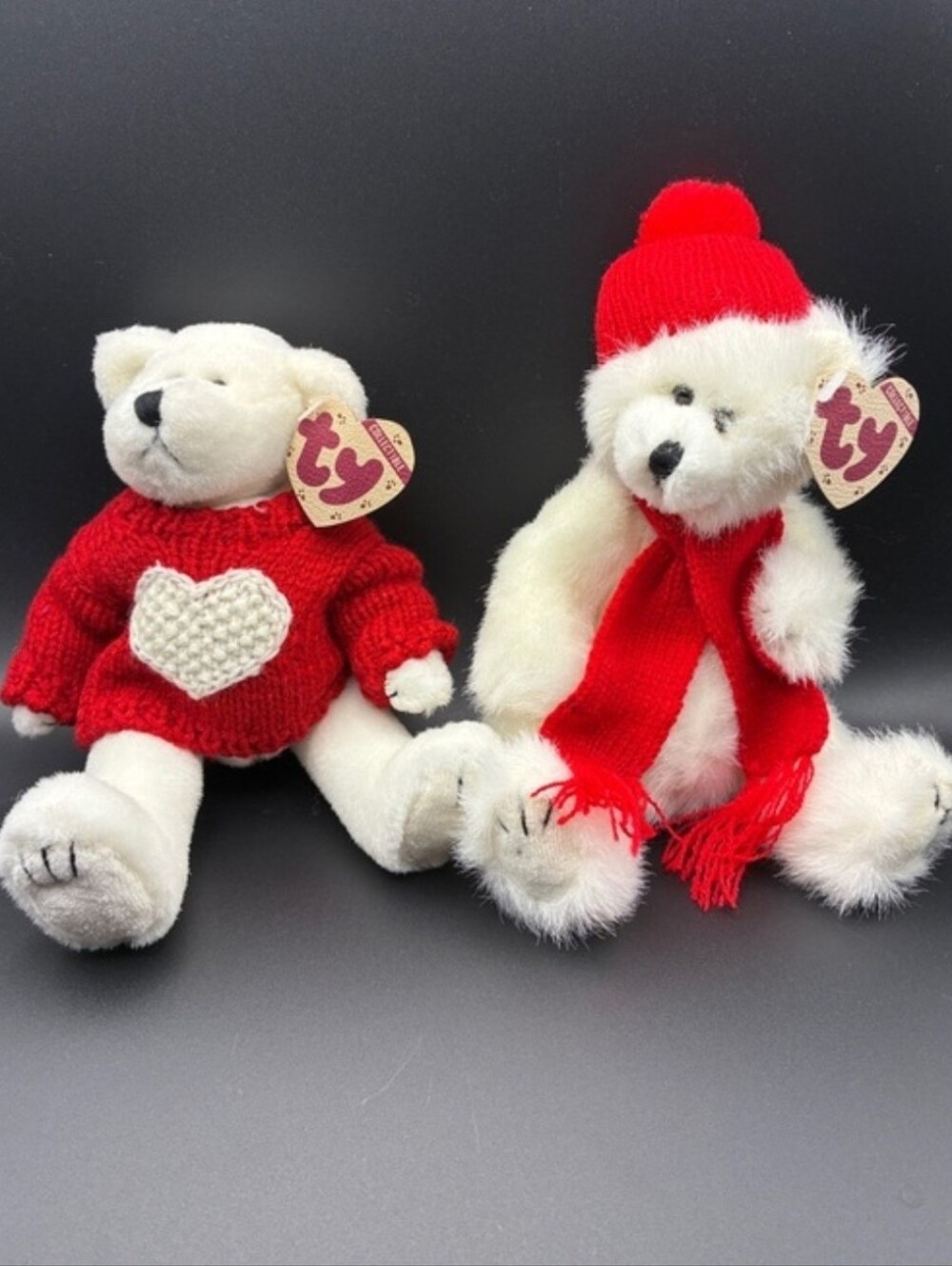 Ty Collectible White Plush Bears - Pick 1